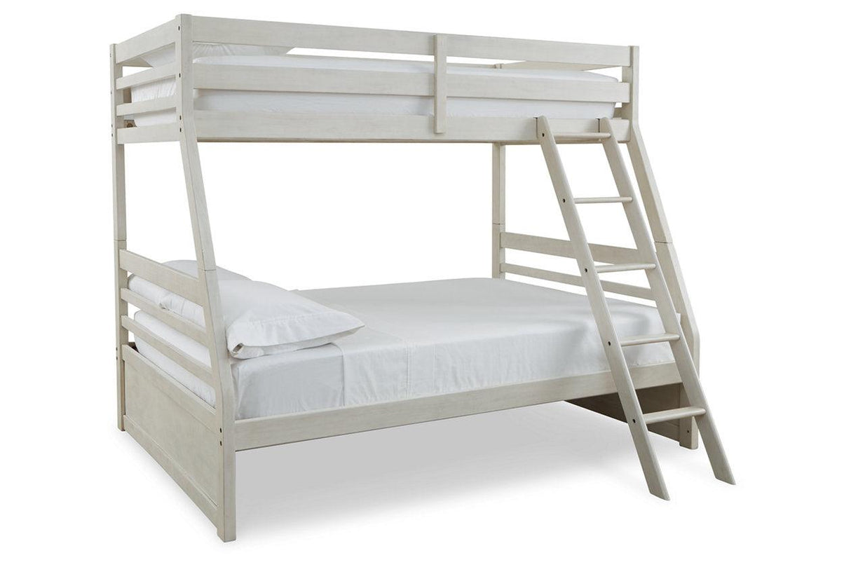 Robbinsdale Antique White Twin over Full Bunk Bed by Ashley at Eve Furniture
