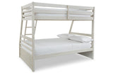 Robbinsdale Antique White Twin over Full Bunk Bed with Storage by Ashley at Eve Furniture
