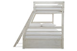 Robbinsdale Antique White Twin over Full Bunk Bed with Storage by Ashley at Eve Furniture
