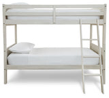 Robbinsdale Antique White Twin/Twin Bunk Bed with Ladder by ASHLEY FURNITURE at Eve Furniture