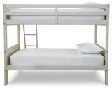 Robbinsdale Antique White Twin/Twin Bunk Bed with Ladder by ASHLEY FURNITURE at Eve Furniture