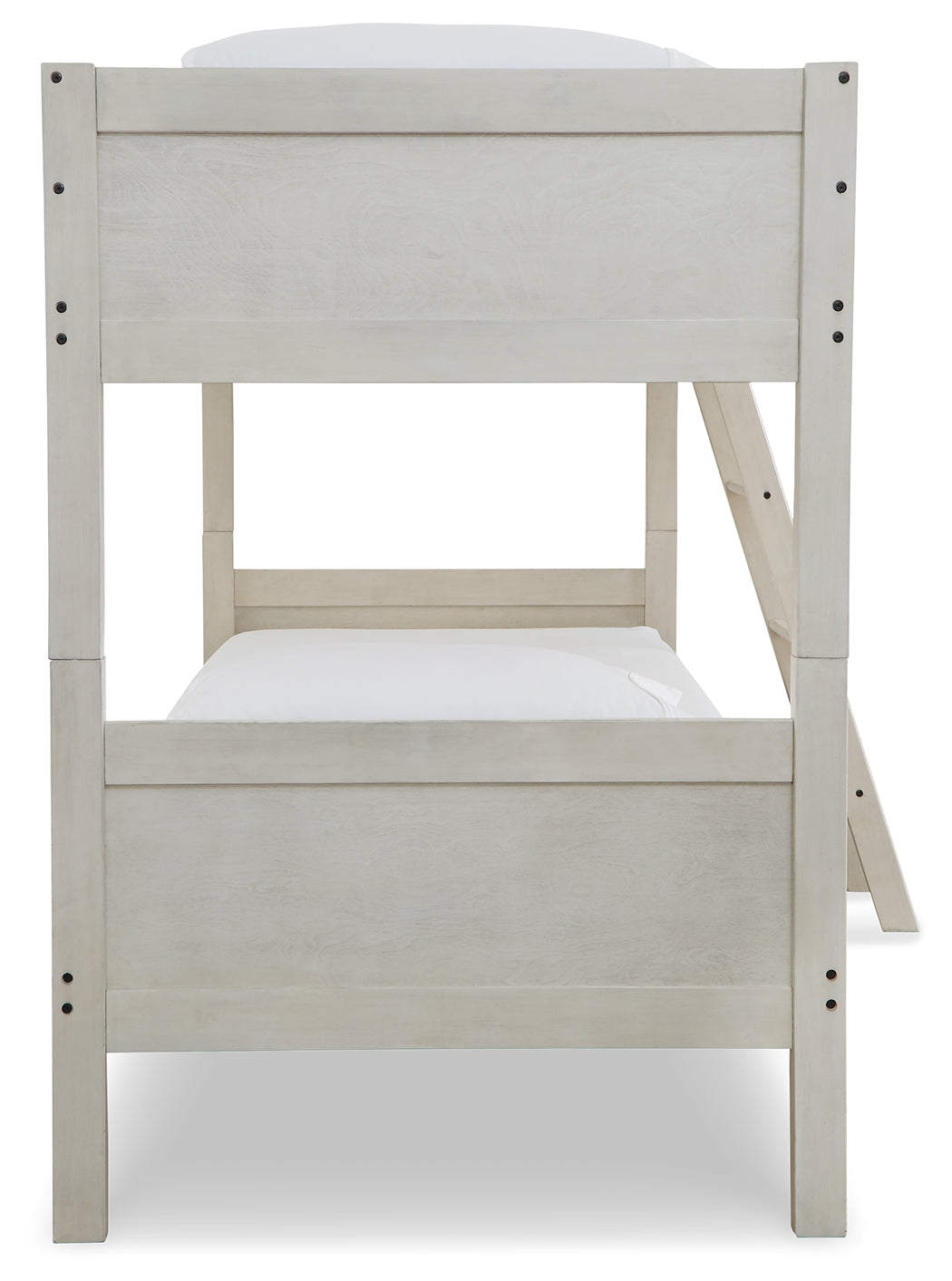 Robbinsdale Antique White Twin/Twin Bunk Bed with Ladder by ASHLEY FURNITURE at Eve Furniture