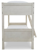 Robbinsdale Antique White Twin/Twin Bunk Bed with Ladder by ASHLEY FURNITURE at Eve Furniture