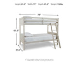 Robbinsdale Antique White Twin/Twin Bunk Bed with Ladder by ASHLEY FURNITURE at Eve Furniture