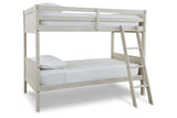 Robbinsdale Antique White Twin/Twin Bunk Bed with Ladder by ASHLEY FURNITURE at Eve Furniture