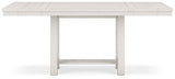 Robbinsdale Counter Height Dining Table and 2 Barstools and Bench in Antique White by Ashley at Eve Furniture