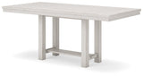 Robbinsdale Counter Height Dining Table and 2 Barstools and Bench in Antique White by Ashley at Eve Furniture