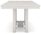 Robbinsdale Counter Height Dining Table and 6 Barstools in Antique White by Ashley at Eve Furniture