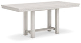 Robbinsdale Counter Height Dining Table and 6 Barstools in Antique White by Ashley at Eve Furniture