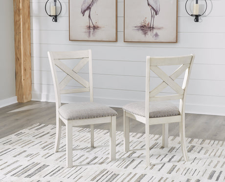 Robbinsdale Dining Table and 8 Chairs in Antique White by Ashley at Eve Furniture