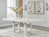 Robbinsdale Dining Table and 8 Chairs in Antique White by Ashley at Eve Furniture
