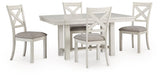 Robbinsdale Dining Table and 8 Chairs in Antique White by Ashley at Eve Furniture