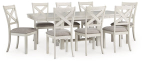 Robbinsdale Dining Table and 8 Chairs in Antique White by Ashley at Eve Furniture