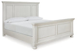 Robbinsdale Antique White California King Panel Bed by Ashley at Eve Furniture