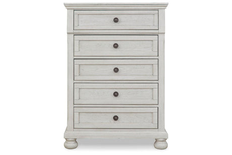 Robbinsdale Antique White Chest of Drawers by Ashley at Eve Furniture