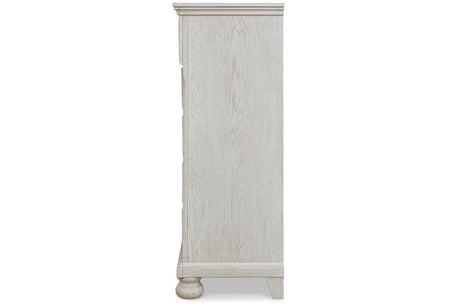 Robbinsdale Antique White Chest of Drawers by Ashley at Eve Furniture