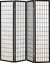 Roberto 4-Panel Folding Screen Black/White