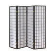 Roberto Dark Gray/White 4-Panel Folding Screen by Coaster at Eve Furniture