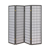 Roberto Dark Gray/White 4-Panel Folding Screen by Coaster at Eve Furniture