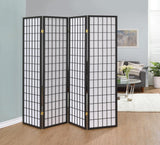 Roberto Dark Gray/White 4-Panel Folding Screen by Coaster at Eve Furniture