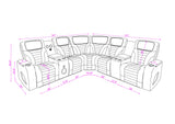 Robin Black Leather Power Reclining Sectional [Special Price] by New Era Innovations at Eve Furniture