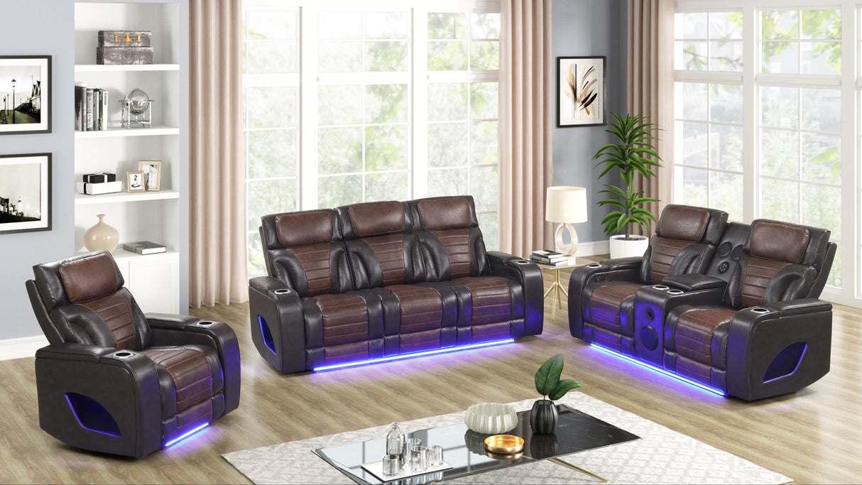 Robin Brown 3-Piece Power Reclining Set [Special Price] by New Era Innovations at Eve Furniture