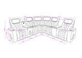 Robin Brown Leather Power Reclining Sectional [Special Price] by New Era Innovations at Eve Furniture