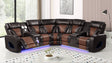Robin Brown Leather Power Reclining Sectional [Special Price] by New Era Innovations at Eve Furniture