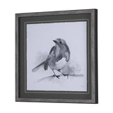Robin BW I by Mercana Studio a Hand Embellished Textured Framed Art Print Matted under Glass by Mercana at Eve Furniture