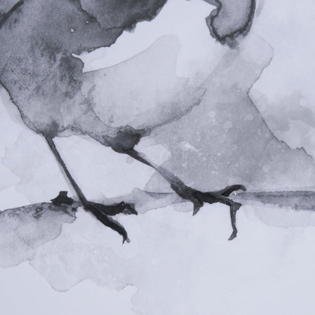 Robin BW I by Mercana Studio a Hand Embellished Textured Framed Art Print Matted under Glass by Mercana at Eve Furniture