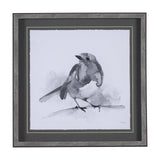 Robin BW I by Mercana Studio a Hand Embellished Textured Framed Art Print Matted under Glass by Mercana at Eve Furniture
