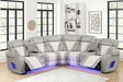 Robin Grey Leather Power Reclining Sectional by New Era Innovations at Eve Furniture