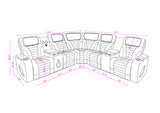 Robin Grey Leather Power Reclining Sectional [Special Price] by New Era Innovations at Eve Furniture
