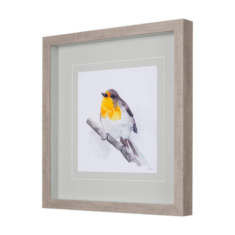 Robin I by Mercana Studio a Hand Embellished Textured Framed Art Print Matted under Glass by Mercana at Eve Furniture
