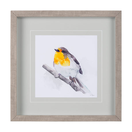 Robin I by Mercana Studio a Hand Embellished Textured Framed Art Print Matted under Glass by Mercana at Eve Furniture