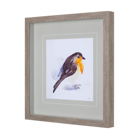 Robin II by Mercana Studio a Hand Embellished Textured Framed Art Print Matted under Glass by Mercana at Eve Furniture