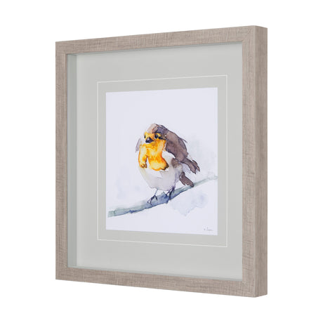 Robin III by Mercana Studio a Hand Embellished Textured Framed Art Print Matted under Glass by Mercana at Eve Furniture