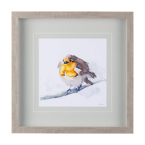 Robin III by Mercana Studio a Hand Embellished Textured Framed Art Print Matted under Glass by Mercana at Eve Furniture