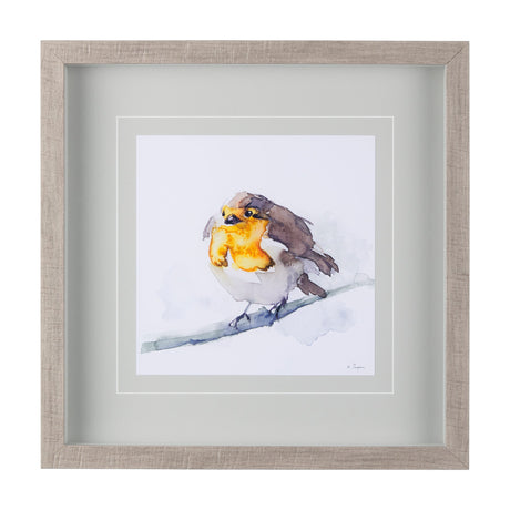 Robin III by Mercana Studio a Hand Embellished Textured Framed Art Print Matted under Glass by Mercana at Eve Furniture