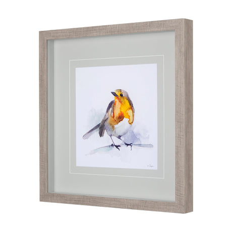 Robin IV by Mercana Studio a Hand Embellished Textured Framed Art Print Matted under Glass by Mercana at Eve Furniture