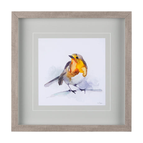 Robin IV by Mercana Studio a Hand Embellished Textured Framed Art Print Matted under Glass by Mercana at Eve Furniture