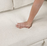 Robinson Beige Sectional with Reversible Chaise, Pull-out Bed, Shelves and Charging Ports by Homelegance at Eve Furniture