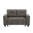 Robinson Dark Brown Loveseat with Pull-out Bed, Shelves and Charging Ports by Homelegance at Eve Furniture