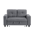 Robinson Gray Loveseat with Pull-out Bed, Shelves and Charging Ports by Homelegance at Eve Furniture