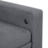 Robinson Gray Sectional with Reversible Chaise, Pull-out Bed, Shelves and Charging Ports by Homelegance at Eve Furniture