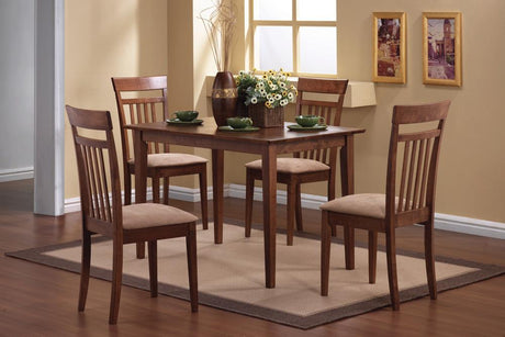 Robles Chestnut/Tan 5-Piece Dining Set by Coaster at Eve Furniture