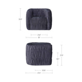 Robson Navy Swivel Chair by Moe's Home at Eve Furniture