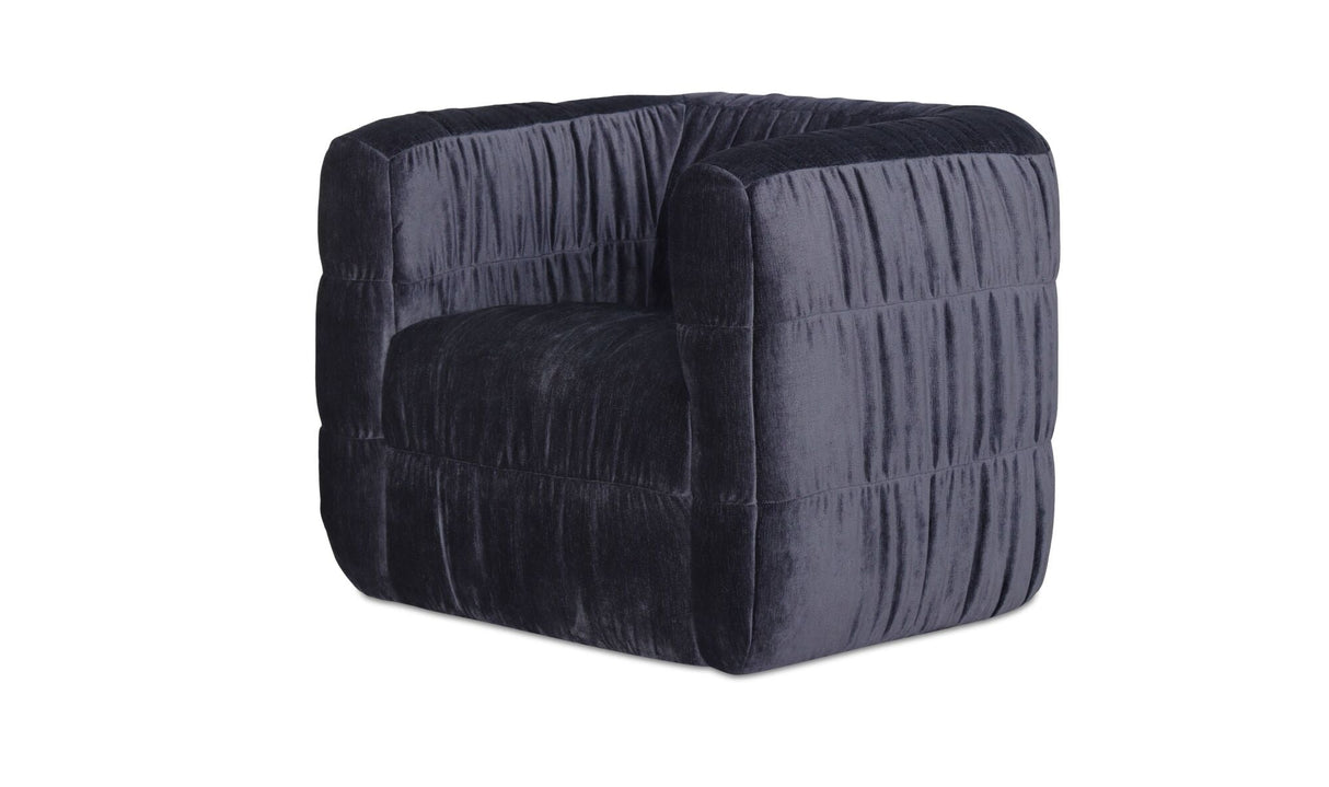 Robson Swivel Chair Navy by Moe's Home at Eve Furniture