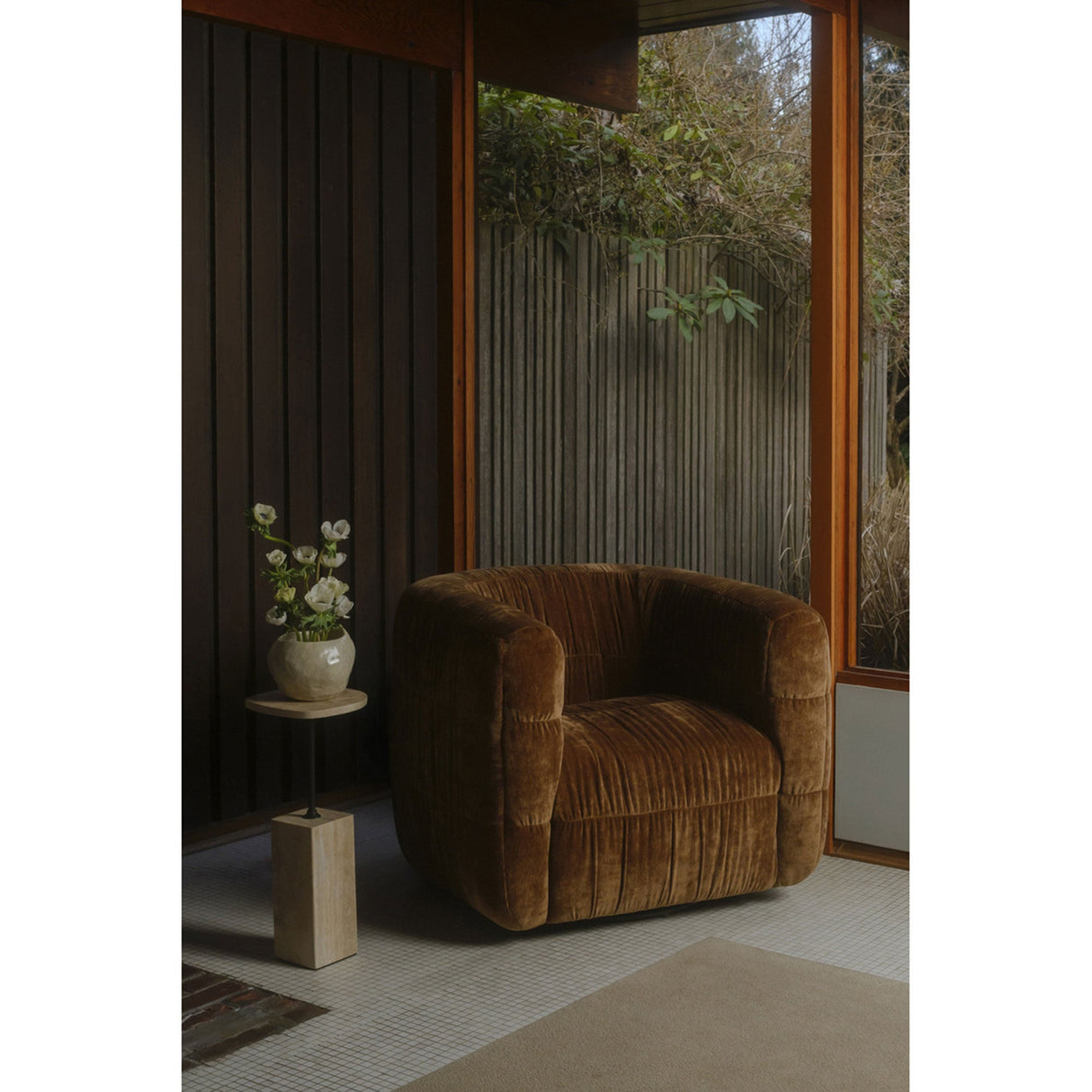 Robson Toffee Swivel Chair by Moe's Home at Eve Furniture