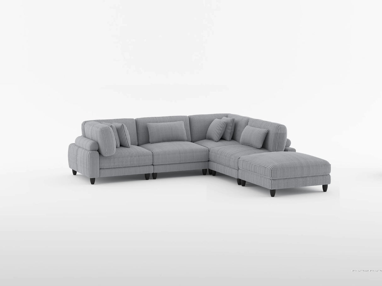 Robstown Beige Ottoman by Homelegance at Eve Furniture